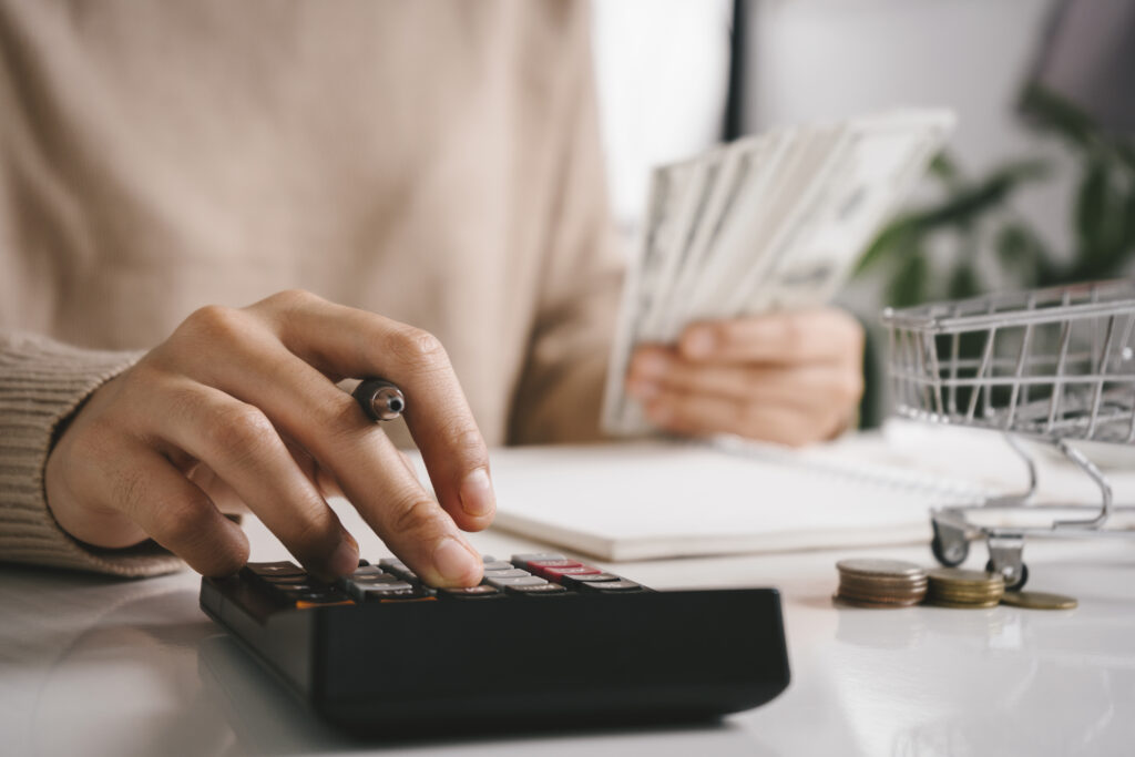 Person building an emergency savings 